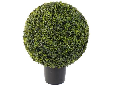 PEGANE Plante artificielle haute gamme Sp&eacute;cial ext&eacute;rieur / Buis boule artificiel - Dim : H.60 x D.47 cm --