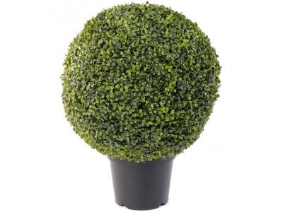 PEGANE Plante artificielle haute gamme Sp&eacute;cial ext&eacute;rieur / Buis boule artificiel - Dim : H.67 x D.50 cm --