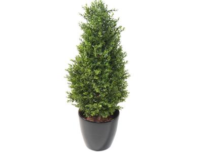 PEGANE Plante artificielle haute gamme Sp&eacute;cial ext&eacute;rieur / Buis topiaire UV Artificiel - Dim : 125 x 60 cm