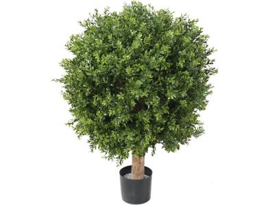 PEGANE Plante artificielle haute gamme Sp&eacute;cial ext&eacute;rieur / Buis boule UV artificiel, coloris vert - Dim : H.82 x D.62 cm 