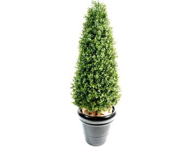 PEGANE Plante artificielle haute gamme Sp&eacute;cial ext&eacute;rieur / Buis Topiaire coloris vert - Dim : H.138 x L.65 cm 