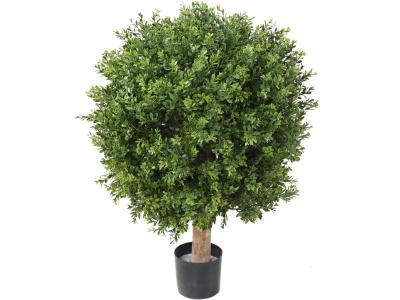 PEGANE Plante artificielle haute gamme Sp&eacute;cial ext&eacute;rieur / Buis boule UV artificiel,coloris vert - Dim : H.100 x D.82 cm 