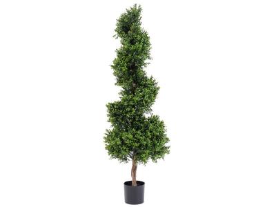 PEGANE Plante artificielle haute gamme sp&eacute;cial ext&eacute;rieur / buis spirale artificiel - dim : 150 x 40 cm