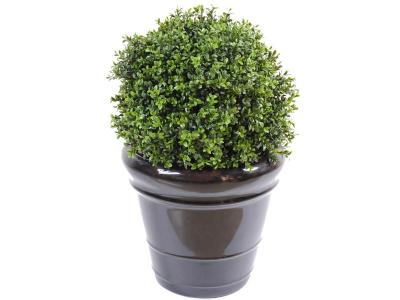 PEGANE Plante artificielle haute gamme Sp&eacute;cial ext&eacute;rieur / Buis artificiel boule UV - Dim : H.50 x D.40 cm