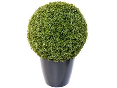 PEGANE Plante artificielle haute gamme Sp&eacute;cial ext&eacute;rieur / Buis boule artificiel - Dim : H.58 x D.58 cm