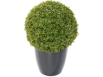 PEGANE Plante artificielle haute gamme Sp&eacute;cial ext&eacute;rieur / Buis boule artificiel - Dim : H.44 x D.44 cm