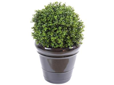 PEGANE Plante artificielle haute gamme Sp&eacute;cial ext&eacute;rieur / Buis boule artificiel - Dim : H.50 x D.40 cm