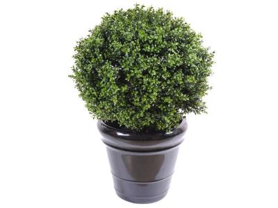 PEGANE Plante artificielle haute gamme Sp&eacute;cial ext&eacute;rieur / Buis boule artificiel - Dim : H.72 x D.50 cm
