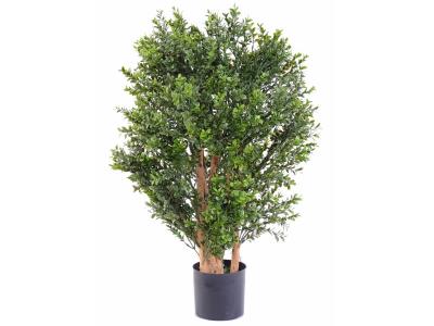 PEGANE  - Plante artificielle haute gamme Sp&eacute;cial ext&eacute;rieur/Buis artificiel buisson, coloris vert - Dim : 70 x 50 cm