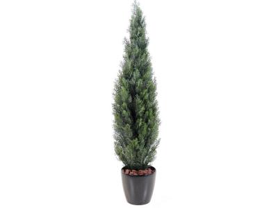 PEGANE Plante artificielle haute gamme Sp&eacute;cial ext&eacute;rieur / Cypr&egrave;s Artificiel Mini Vert - Dim : 150 x 35 cm
