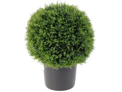 PEGANE Plante artificielle haute gamme Sp&eacute;cial ext&eacute;rieur / Cypr&egrave;s artificiel vert - Dim : D.43 x H.34 cm