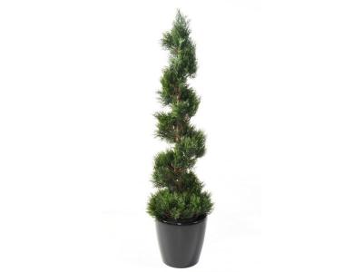 PEGANE Plante artificielle haute gamme Sp&eacute;cial ext&eacute;rieur / Cypr&egrave;s Artificiel Forme Spirale - Dim : 150 x 45 cm 