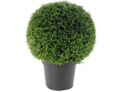 PEGANE Plante artificielle haute gamme Sp&eacute;cial ext&eacute;rieur / Cypr&egrave;s artificiel vert - Dim : H.55 x D.45 cm