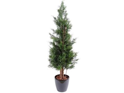 PEGANE Plante artificielle haute gamme Sp&eacute;cial ext&eacute;rieur / Cypr&egrave;s artificiel DE LAWSON UV r&eacute;sistant - Dim : 150 x 60 cm 