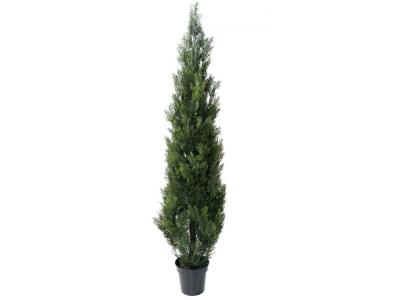 PEGANE Plante artificielle haute gamme Sp&eacute;cial ext&eacute;rieur / Cypr&egrave;s Artificiel Mini Vert - Dim : 180 x 45 cm