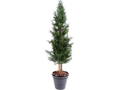 PEGANE Plante artificielle haute gamme Sp&eacute;cial ext&eacute;rieur / Cypr&egrave;s artificiel DE LAWSON UV r&eacute;sistant - Dim : 180 x 60 cm 