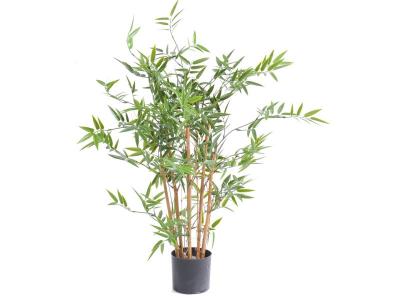 PEGANE Plante artificielle haute gamme Sp&eacute;cial ext&eacute;rieur en Bambou artificiel, couleur verte - Dim : 90 x 60 cm 