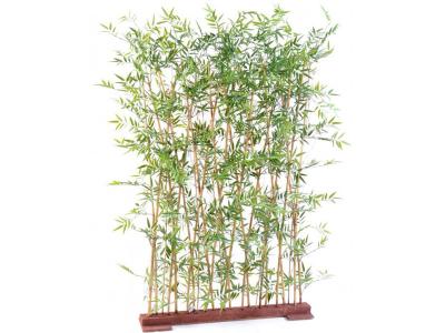 PEGANE Plante artificielle haute gamme Sp&eacute;cial ext&eacute;rieur/ Haie artificielle BAMBOU coloris vert - Dim : 160 x 35 x 110 cm 