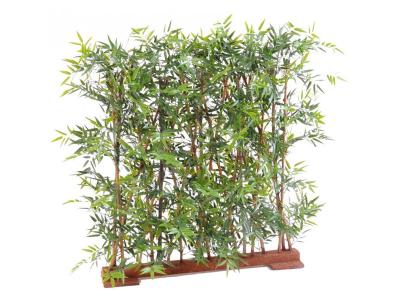 PEGANE  - Plante artificielle haute gamme Sp&eacute;cial ext&eacute;rieur/ Haie Bambou artificiel coloris vert - Dim : 150 x 45 x 110 cm