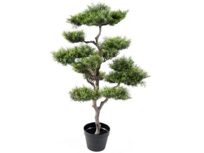 PEGANE Plante artificielle haute gamme Sp&eacute;cial ext&eacute;rieur / pin artificiel bonsai - Dim : 95 x 60 cm 