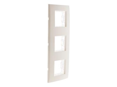 SIMPLEA Plaque Blanc Triple Mat + 3 supports transp. + griffes - 