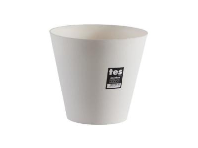 PLASTIKEN  pot de fleurs c&ocirc;ne tes - 22 cm - blanc PLA8412524117720