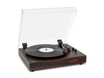 AUNA Platine vinyle - TT-Classic Chrono - Bluetooth - Haut-parleur - 33/45/78 tr/min - Bois 