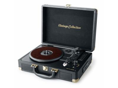MUSE Platine vinyle st&eacute;r&eacute;o vintage collection 33/45/78 tours avec enceintes int&eacute;gr&eacute;es - USB/SD/AUX - Prise casque
