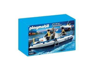 PLAYMOBIL - Bateau des Douaniers - City Action - 42 pi&egrave;ces - Mixte
