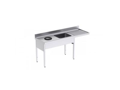 DISTFORM Plonge Inox Vide-Ordure et Espace pour Lave-Vaisselle - 1800 x 700 - - - Inox 1800x700xmm