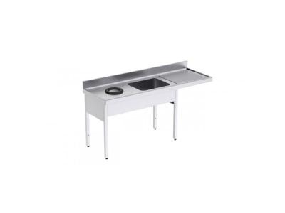 DISTFORM Plonge Inox Vide-Ordure et Espace pour Lave-Vaisselle - 1800 x 700 -