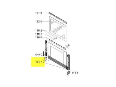 IKEA Poignee de porte assemblee rep1100 pour four  - 481010501143