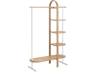Umbra - Bellwood Portemanteau, bois d'eucalyptus naturel / blanc