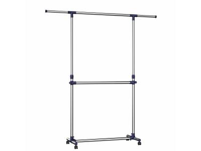 Portant &agrave; v&ecirc;tements 2 Barres r&eacute;glable LLR41L SONGMICS&reg;