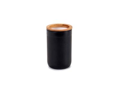 WADIGA  - Porte Brosse &agrave; Dents Noir et Bambou - Noir