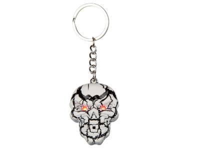 GOTH, SKULL AND STEAMPUNK Porte clefs en forme de Cr&acirc;ne Blanc et Noir 