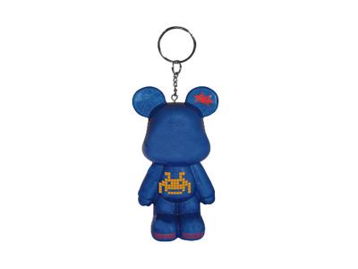 TROPICO Porte cl&eacute;s Funky Bears Envahisseurs - Bleu - En r&eacute;sine polym&egrave;re - H. 7.5 cm 