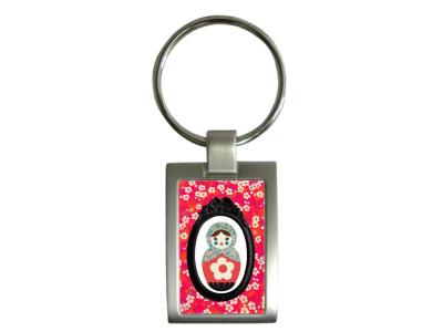 CBK REATION Porte-cl&eacute;s poup&eacute;e russe rouge - Dim : 4.3 cm hors anneau 