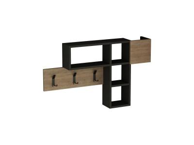 Toilinux - Porte manteau Game 99 cm - Ch&ecirc;ne et Gris Anthracite - Game