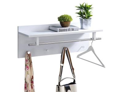 Porte-manteaux mural ULF d&eacute;cor blanc