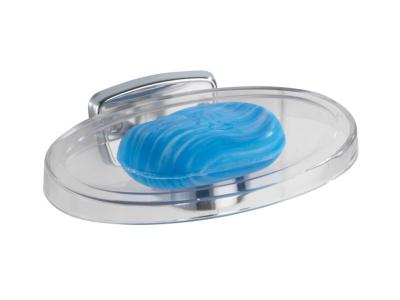 WENKO  Porte-savon Basic acier inox - amovible, Acier inoxydable, 17.5 x 5.5 x 11.5 cm, Brillant