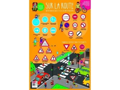 AC DECO Poster p&eacute;dagogique en PVC - 76x52 cm - Le code de la route