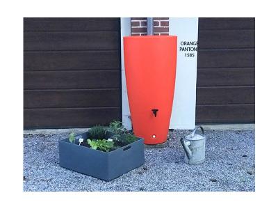PLAST UP ROTOMOULAGE Plast'Up Rotomoulage Pot Conique r&eacute;cup&eacute;rateur d'eau de Pluie R&C 200l, Orange