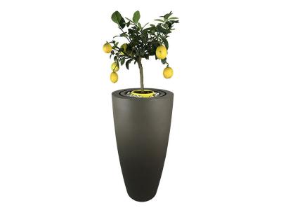  Pot de fleurs conique DELIGHT design Taupe-200L- Fabrication fran&ccedil;aise