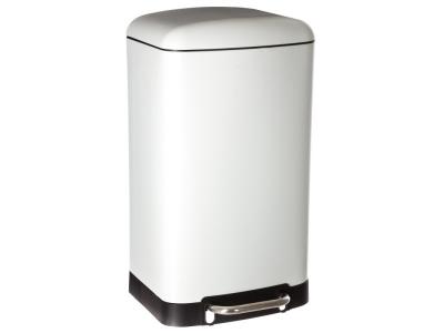 5 FIVE SIMPLY SMART Poubelle &agrave; p&eacute;dale - 30 L - Blanc