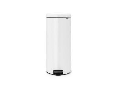 BRABANTIA Poubelle Newicon 30 L Blanc, Liner en m&eacute;tal, 