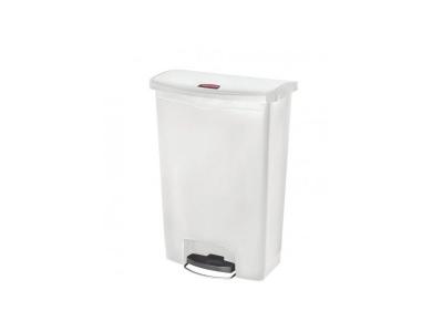 NEWELL RUBBERMAID Poubelle &agrave;&nbsp; p&eacute;dale frontale large blanche 90L - Rubbermaid