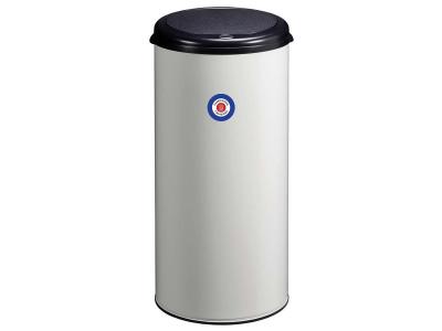 ROSSIGNOL Poubelle &agrave; ouverture par pression 45L HANDTOUCH  M&eacute;tal Blanc