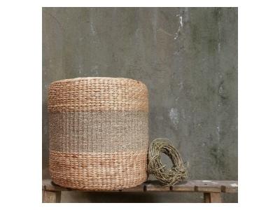 RENDEZ VOUS DECO Pouf rond en fibre naturelle D40 cm - Nelson - Beige