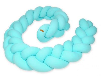 VELINDA Protection tress&eacute;e pour lit b&eacute;b&eacute; turquoise 4260917